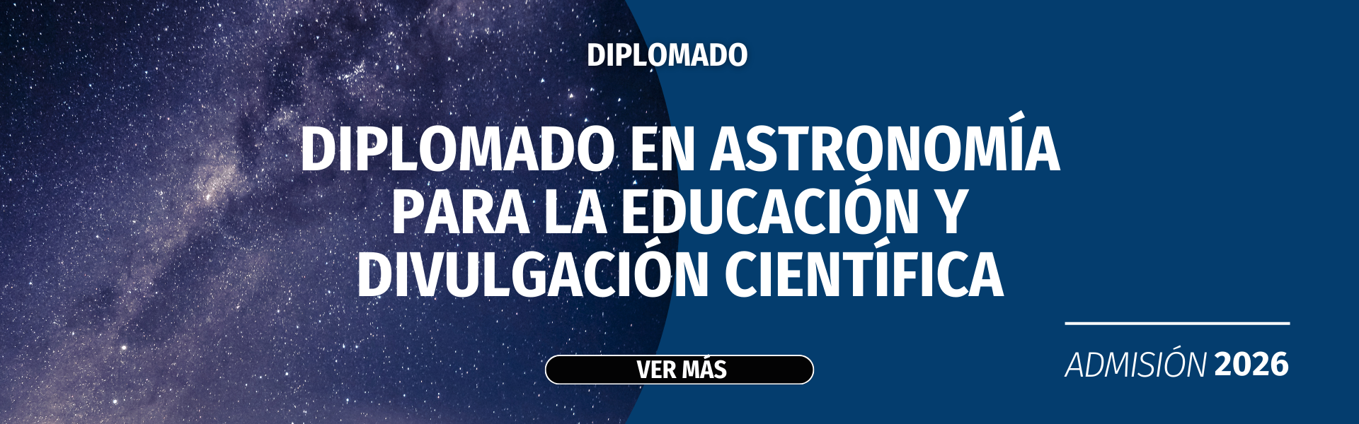 Banner bienvenida - Diplomado en Astronomia